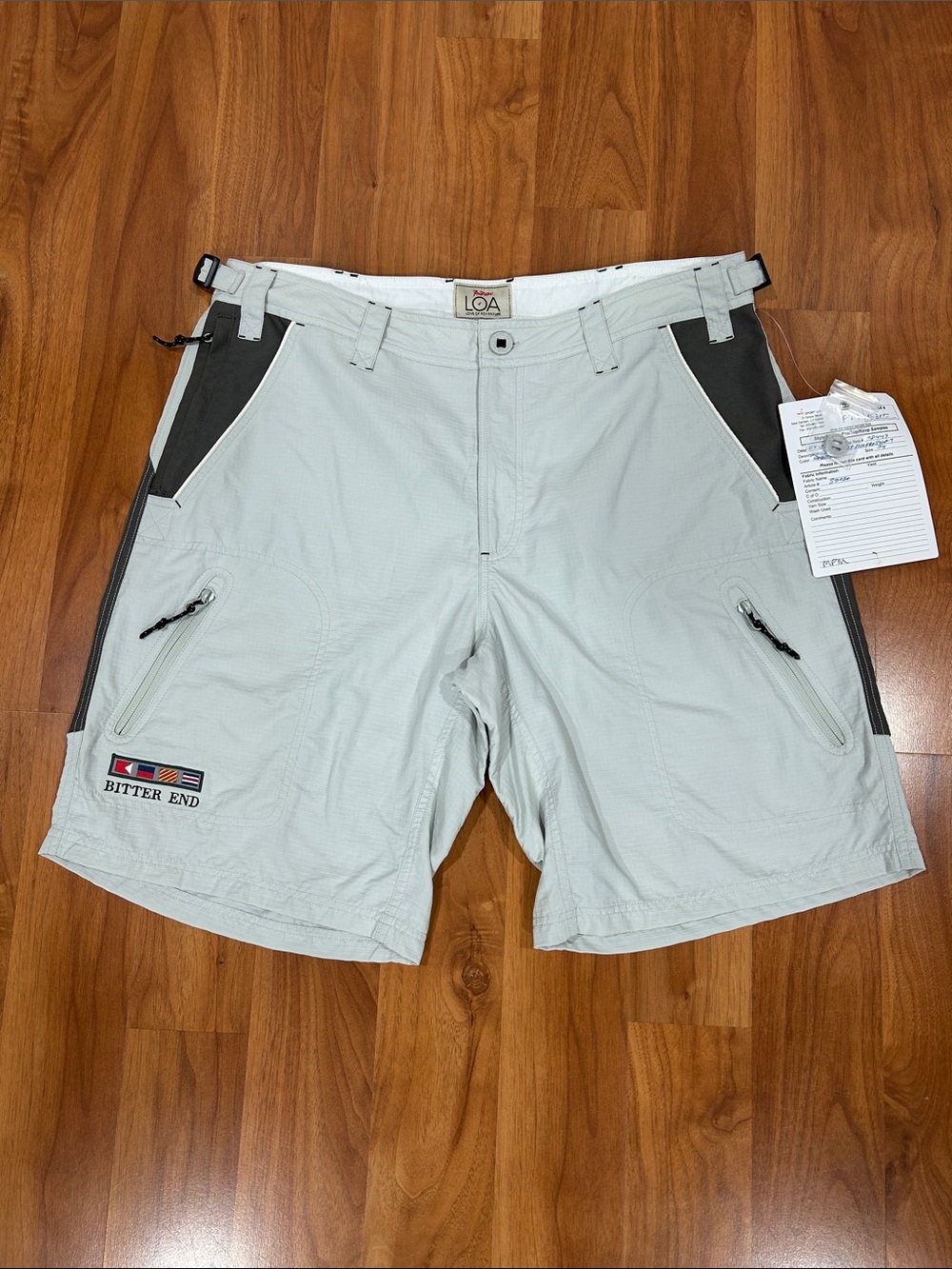 Men's Light Gray Cargo Fishing Shorts